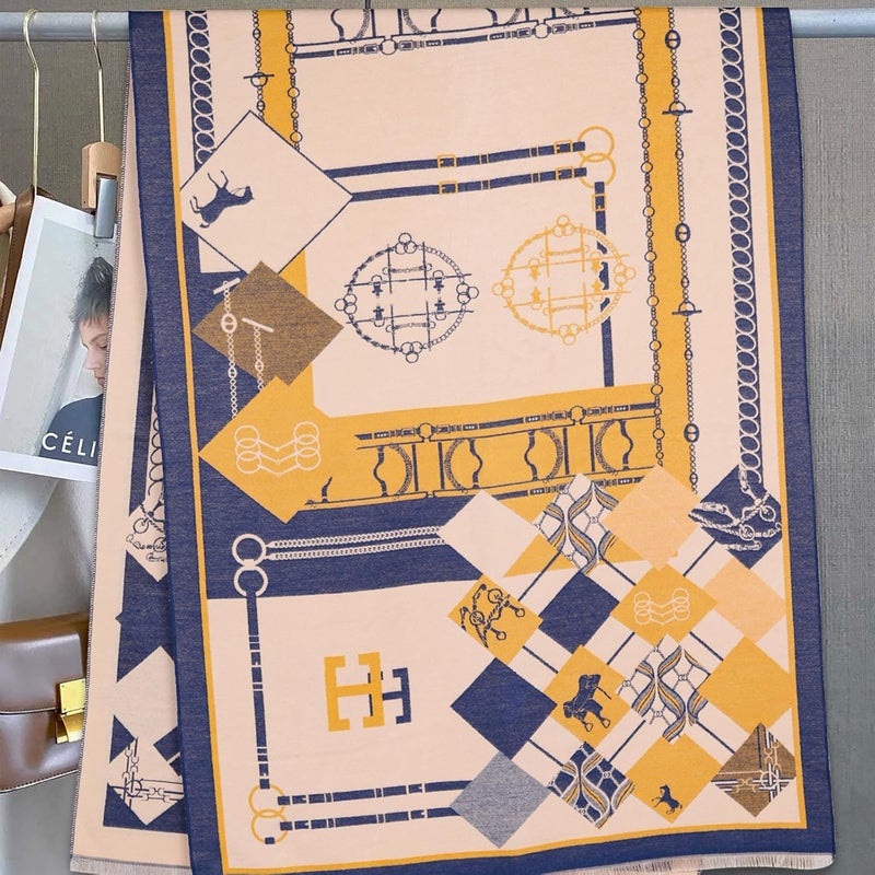 EXTREE Scarfs for Women Pashmina Silky Shawl Wrap for Evening Dressing Blanket Open Front Poncho Cape - Image 5